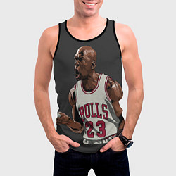Майка-безрукавка мужская Bulls 23: Jordan, цвет: 3D-черный — фото 2