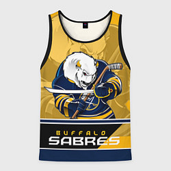 Майка-безрукавка мужская Buffalo Sabres, цвет: 3D-черный