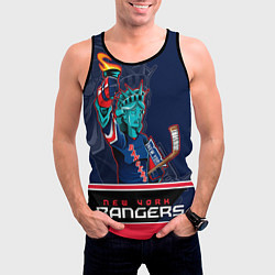 Майка-безрукавка мужская New York Rangers, цвет: 3D-черный — фото 2