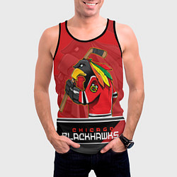 Майка-безрукавка мужская Chicago Blackhawks, цвет: 3D-черный — фото 2