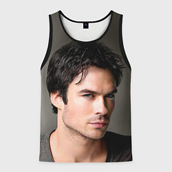 Майка-безрукавка мужская Ian Somerhalder, цвет: 3D-черный