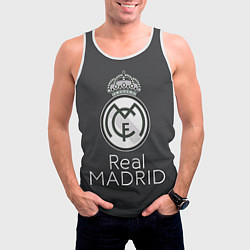 Майка-безрукавка мужская Real Madrid, цвет: 3D-белый — фото 2