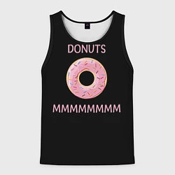 Майка-безрукавка мужская Donuts, цвет: 3D-черный