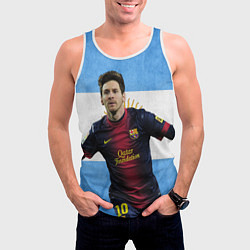Майка-безрукавка мужская Messi from Argentina, цвет: 3D-белый — фото 2