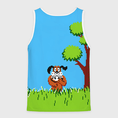 Мужская майка без рукавов Утиная охота / 3D-Белый – фото 2
