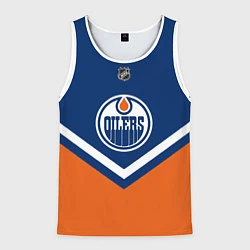 Майка-безрукавка мужская NHL: Edmonton Oilers, цвет: 3D-белый