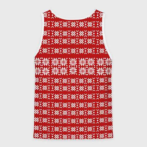 Мужская майка без рукавов Паттерн с оленями / 3D-Белый – фото 2