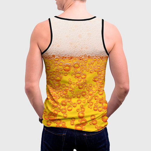 Мужская майка без рукавов Пивная тема / 3D-Черный – фото 4