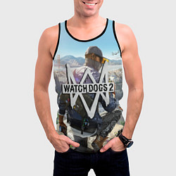 Майка-безрукавка мужская Watch Dogs 2, цвет: 3D-черный — фото 2