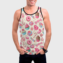 Майка-безрукавка мужская Радости для сладости, цвет: 3D-черный — фото 2