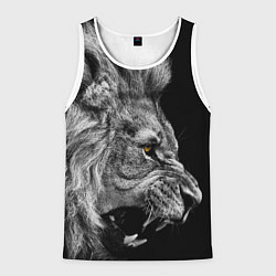 Мужская майка без рукавов Оскал льва