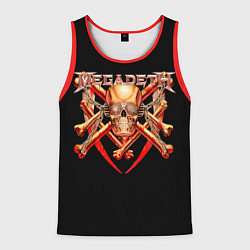 Майка-безрукавка мужская Megadeth: Gold Skull, цвет: 3D-красный