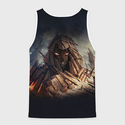 Мужская майка без рукавов Disturbed: Skull Mountain / 3D-Белый – фото 2