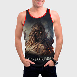 Майка-безрукавка мужская Disturbed: Skull Mountain, цвет: 3D-красный — фото 2