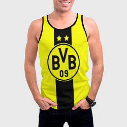 Майка-безрукавка мужская BVB FC: Yellow line, цвет: 3D-черный — фото 2