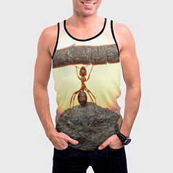 Майка-безрукавка мужская Муравей-силач, цвет: 3D-черный — фото 2