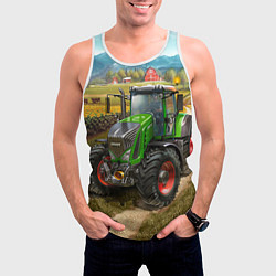 Майка-безрукавка мужская Farming simulator 2, цвет: 3D-белый — фото 2