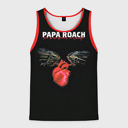 Майка-безрукавка мужская Paparoach: Angel heart, цвет: 3D-красный