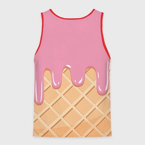 Мужская майка без рукавов Я Клубничный Рожок / 3D-Красный – фото 2