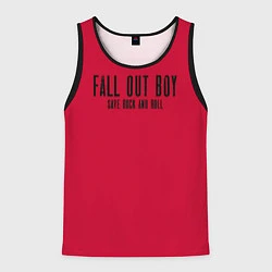 Майка-безрукавка мужская Fall out boy: Save Rock, цвет: 3D-черный
