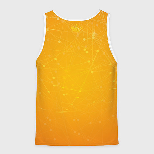Мужская майка без рукавов Bitcoin Orange / 3D-Белый – фото 2