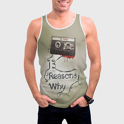 Майка-безрукавка мужская Joy Asher: 13 reason why, цвет: 3D-белый — фото 2