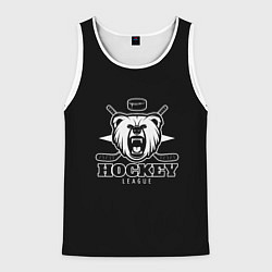 Мужская майка без рукавов Bear hockey