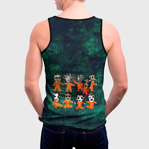 Мужская майка без рукавов Группа Slipknot / 3D-Черный – фото 4