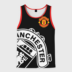 Майка-безрукавка мужская Man United: Black Collection, цвет: 3D-красный