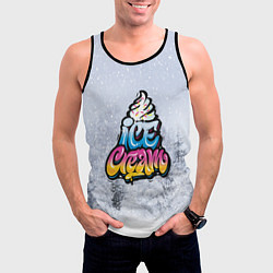 Майка-безрукавка мужская Ice Cream, цвет: 3D-черный — фото 2
