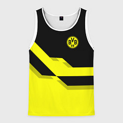Майка-безрукавка мужская BVB FC: Yellow style, цвет: 3D-белый