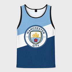 Майка-безрукавка мужская FC Manchester City: Colors, цвет: 3D-черный