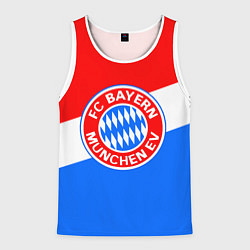 Майка-безрукавка мужская FC Bayern: tricolor, цвет: 3D-белый