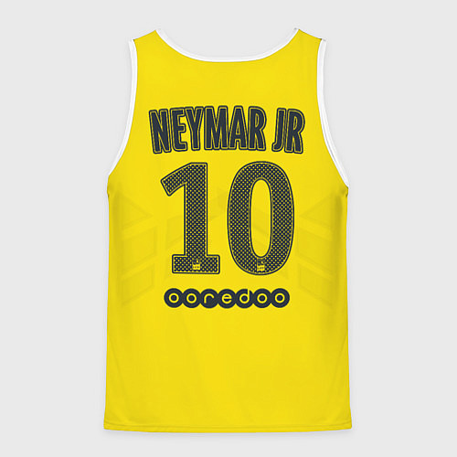 Мужская майка без рукавов PSG FC: Neymar Away 17/18 / 3D-Белый – фото 2