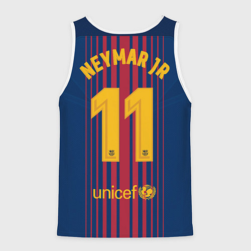 Мужская майка без рукавов Barcelona FC: Neymar Home 17/18 / 3D-Белый – фото 2