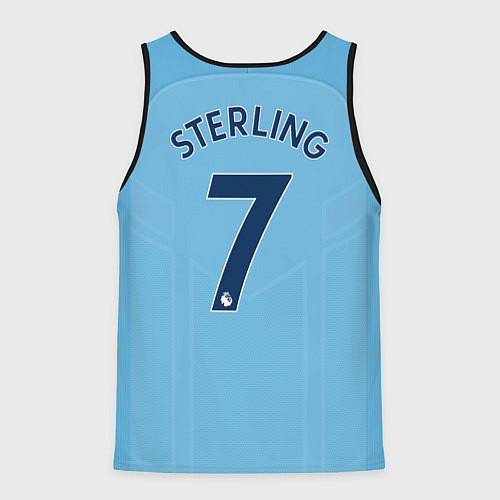 Мужская майка без рукавов Man City FC: Sterling Home 17/18 / 3D-Черный – фото 2