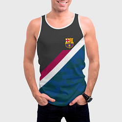 Майка-безрукавка мужская FC Barcelona: Sport Camo, цвет: 3D-белый — фото 2