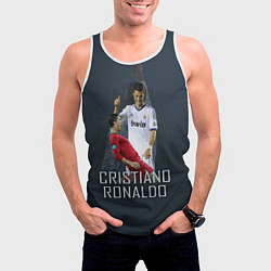 Майка-безрукавка мужская Christiano Ronaldo, цвет: 3D-белый — фото 2