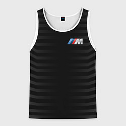 Майка-безрукавка мужская BMW M BLACK & GREY, цвет: 3D-белый