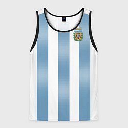 Майка-безрукавка мужская Сборная Аргентины: ЧМ-2018, цвет: 3D-черный