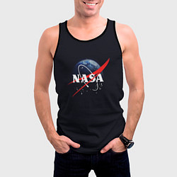 Майка-безрукавка мужская NASA: Black Space, цвет: 3D-черный — фото 2