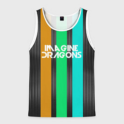 Майка-безрукавка мужская Imagine Dragons: Evolve Lines, цвет: 3D-белый