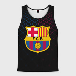 Майка-безрукавка мужская FC Barcelona Lines, цвет: 3D-черный
