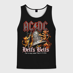 Майка-безрукавка мужская AC DC - bell with devils, цвет: 3D-черный