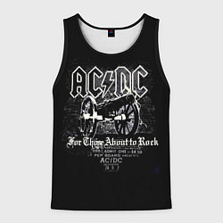 Майка-безрукавка мужская AC DC - gun, цвет: 3D-черный