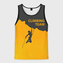 Майка-безрукавка мужская Climbing Team, цвет: 3D-черный