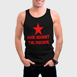 Майка-безрукавка мужская Rage Against the Machine - red star, цвет: 3D-черный — фото 2