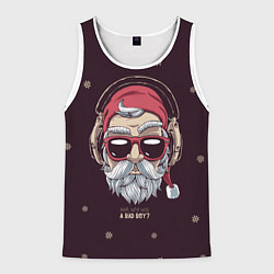 Мужская майка без рукавов Who was a bad boy?