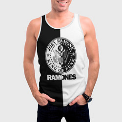 Майка-безрукавка мужская Ramones B&W, цвет: 3D-белый — фото 2