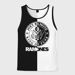 Майка-безрукавка мужская Ramones B&W, цвет: 3D-черный